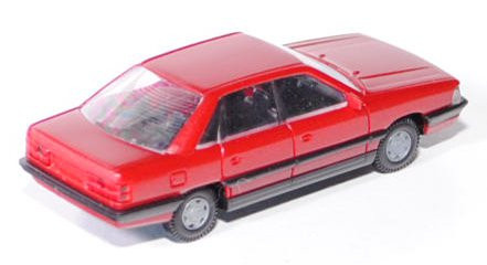 Audi 200 Turbo (C3, Typ 44), Modell 1983-1991, purpurrotmetallic, Rietze, 1:87, Werbeschachtel