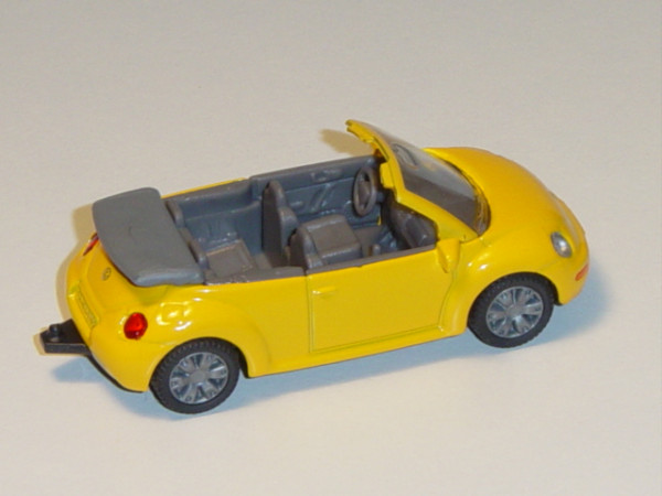 VW Beetle Cabrio, signalgelb, innen grau, Lenkrad grau