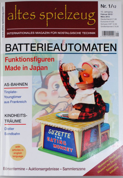 altes spielzeug, Heft 1, Februar 2012 / März 2012, Inhalt: u.a. Batterieautomaten und Museums Check