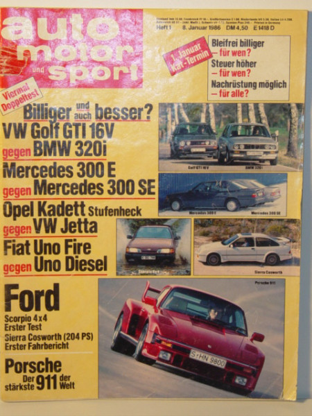 auto motor und sport, Heft 1, 8. Januar 1986