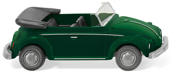 VW Käfer 1300 Cabriolet (Typ 15, Modell 64-70), yuccagrün metallic, innen schwarz, Wiking, 1:87, mb