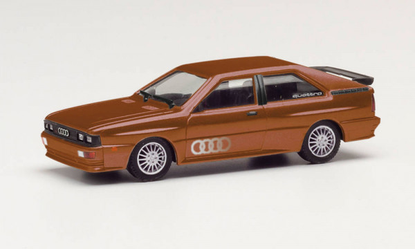 Audi quattro (Baureihe B2, Typ 85Q, Modell 1980-1982), saturnmetallic (LY4V), Herpa, 1:87, mb