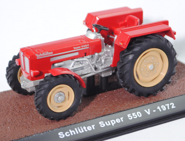 Schlüter Super 550 V (Modell 1971-1972, Baujahr 1972), signalrot/weißalu, EDITION ATLAS, 1:32, mb