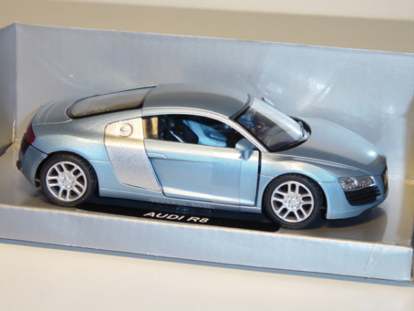 Audi R8, Mj. 2007, blausilbermetallic, NewRay, 1:32, mb