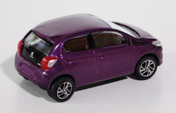 Peugeot 108 5P (5-Türer), Modell 2014-, red purple violett metallic (hell-purpurviolettmetallic), ca