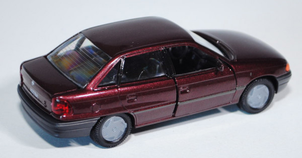 Opel Astra (Typ F, Viertürer, Stufenheck), Modell 1991-1994, marseillerot metallic, Türen + Heckklap