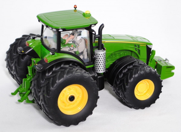00401 John Deere 8360R Traktor (Mod. 11-13) mit Doppelbereifung, smaragdgrün, mit Fahrer in smaragdg