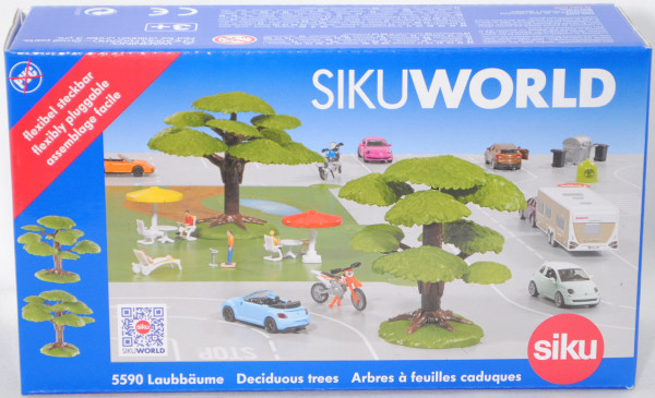 00000 Set Laubbäume für SIKU World, 1:50 / 1:55, Inhalt: 28 Bauelemente für 2 Bäume, SIKU WORLD, L18