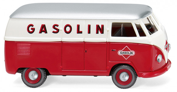 VW Transporter T1 1100 Kastenwagen (Typ 2 T1, Mod. 1950-1954), weiß/rot, GASOLINE, Wiking, 1:87, mb