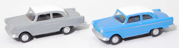 2 Stück DKW Junior 800 de Luxe (Typ F11 '62-800, Mod. 1961-1963), grau+blau, Herpa Magic®, 1:87, mb