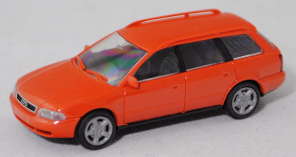 Audi A4 Avant 1.9 TDI (B5, Typ 8D2, Mod. 96-99), rotorange (vgl. jaipurrot), Rietze, 1:87, Werbebox