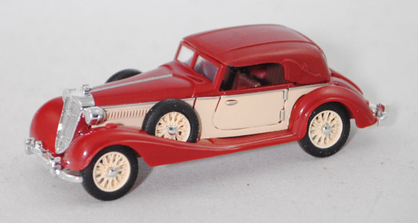 Horch 853 Cabriolet geschlossen (Modell 1935-1939), braunrot/hellelfenbein, Busch, 1:87, mb