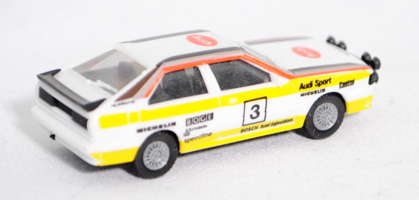 Audi Quattro Rallye (B2, Typ 85Q, Modell 1980-1982), weiß/gelb/rot/grau/schwarz, Audi Sport, Nr. 3,