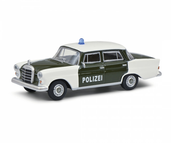 Mercedes-Benz 200 (Baureihe W 110, Modell 1965-1968) Polizei, tannengrün, POLIZEI, Schuco, 1:64, mb