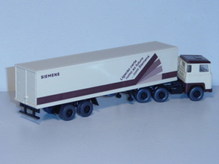 Scania 111 Siemens Container portug. Ausführung, hellelfenbein/nußbraun, SIEMENS / Ligacao certa / r