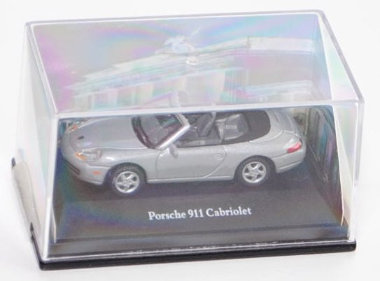 Porsche 911 Cabriolet, silber, TCM, 1:72, PC-Box