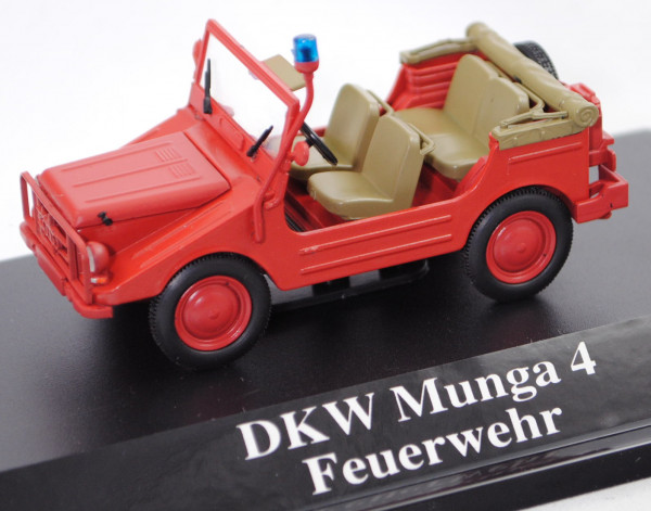 AUTO UNION-DKW MUNGA F91/4 1000 (Modell 1958-1968) Feuerwehr (offen), Starline, 1:43, PC-Box