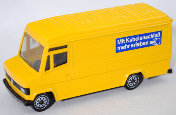 00002 Mercedes-Benz 809 D (Mod. 86-92) Postwagen, gelb, Mit Kabelanschluß ..., ohne Zubehör, L11a