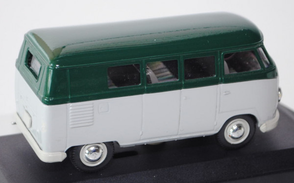 VW Transporter Kombi (Typ 2 T1), Modell 1955, moosgrün/lichtgrau, VITESSE, 1:43, PC-Box