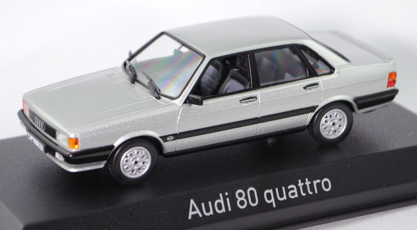 Audi 80 GTE quattro (B2 facelift, Typ 85, Modell 1984-1986, Baujahr. 1985), silber, Norev, 1:43, PC-