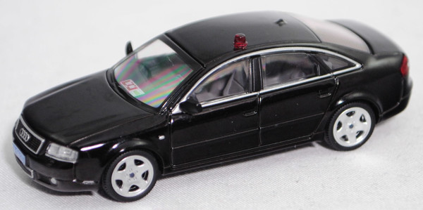 Audi A6 2.4 (C5, Typ 4B, NFL = nach Facelift, Mod. 2001-2004) Security, schwarz, XCARTOYS, 1:64, mb