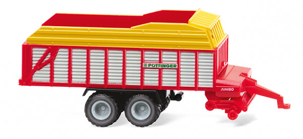 Pöttinger Jumbo Ladewagen, Aufbau rot mit lichtgrauen Seitenteilen, N-Spur, Wiking, 1:160, mb