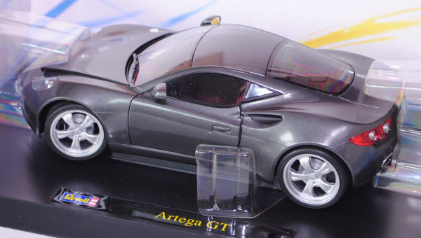 Artega GT, Modell 2009-2012, verkehrsgraumetallic, Motorhaube + Kofferraum + Türen zu öffnen, mit Le