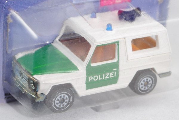 Mercedes-Benz 280 GE (Typ W 460, Modell 1980-1990) Polizei-Geländewagen, reinweiß/minzgrün, innen da