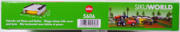 00401 Fahrsilo mit Plane und Reifen für SIKU World, incl. 1 Platte, 1 Stück Fahrsilo, Beutel Granula