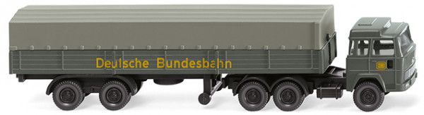Magirus 235 D (Mod. 63-64, Bauj. 1963) Pritschensattelzug, grau, Deutsche Bundesbahn, N-Spur, Wiking