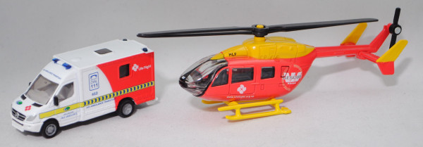 80400 NZ-Life Flight Westpac Rescue and Ambulance-Set, SIKU SUPER 1:87, L17mK Werbebox (Limited)