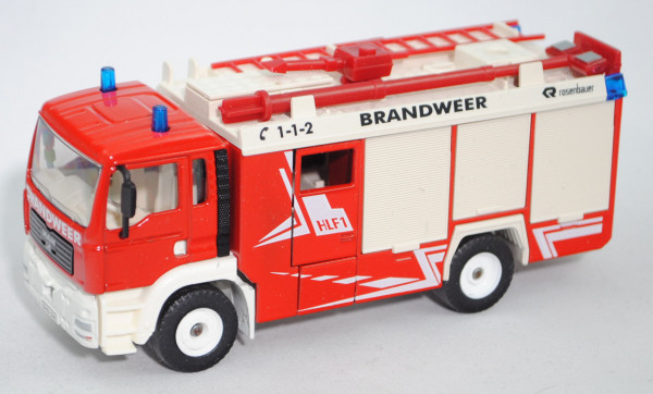 00300 Hilfeleistungslöschfahrzeug HLF MAN TGA 18.460 M Feuerwehr (Rosenbauer), rot, BRANDWEER