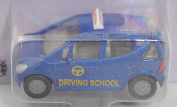 99901 EU Mercedes-Benz A 160 (W 168, Mod. 1997-2001) Fahrschule, violettblaumetallic, DRIVING SCHOOL