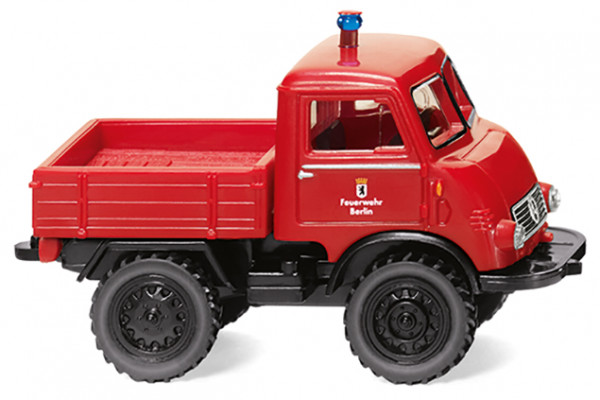 Feuerwehr - Mercedes-Benz Unimog 401 (Modell 1953-1956), rot, Feuerwehr / Berlin, Wiking, 1:87, mb