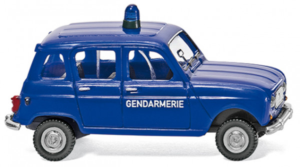 Gendarmerie - Renault 4 (Typ R4, Modell 1961-1967, Baujahr 1961), blau, GENDARMERIE, Wiking, 1:87, m