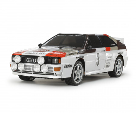 Audi Quattro (B2, Typ 85Q, Mod. 1980-1982) Rallye, WM 1983, Nr. 3, Mikkola / Hertz, TAMIYA, 1:10, mb