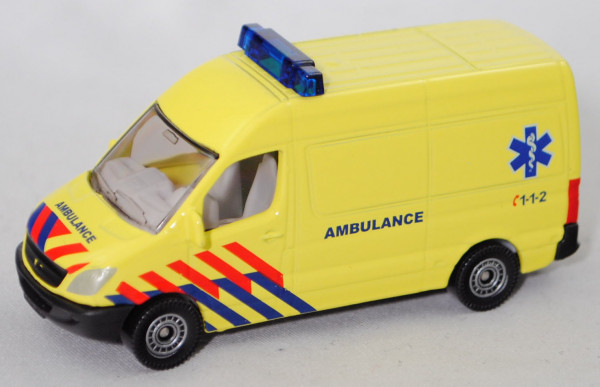 00305 NL5 Mercedes-Benz Sprinter II ( Mod. 06-13) Krankenwagen, gelb, AMBULANCE C 1-1-2, SIKU, P29e