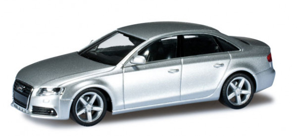 Audi A4 (B8, Typ 8K Facelift), Modell 2011-, eissilber, Herpa, 1:87, mb