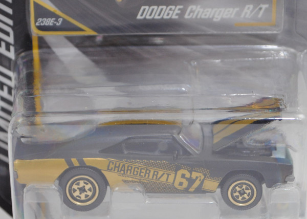 Dodge Charger R/T (2. Gen., Facelift 1969, Mod. 1969-1970), schwarz, Nr. 238E-3, majorette, 1:66, mb