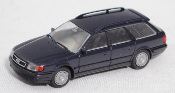 Audi 100 Avant (C4, Modell 1991-1994), stahlblau, mit Radblenden, Rietze, 1:87, mb