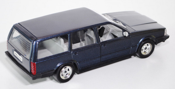 Volvo 740 GLE Kombi, Modell 1984-1992, graublaumetallic, Türen + Heckklappe zu öffnen, 1:25, POLISTI