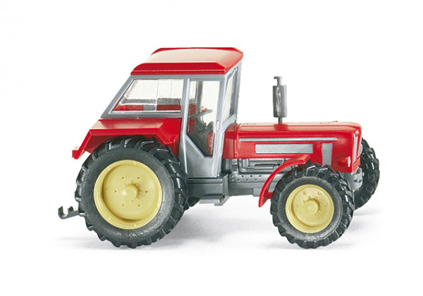 Schlüter Super 1250 VL Traktor (Mod. 1972-1991), rot, Kabine silber mit rotem Dach, Wiking, 1:87, mb