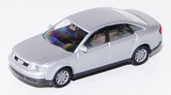 Audi A6 (C5, Typ 4B), Modell 1997-2004, silbermetallic, Rietze, 1:87, mb