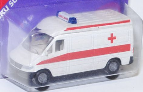 00003 Mercedes-Benz Sprinter (T1N, Baureihe W 901, Mod. 1995-2000) Kastenwagen Krankenwagen, reinwe