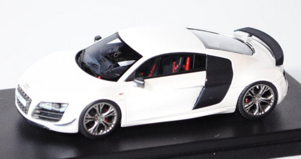 Audi R8 GT, Mj. 2011, perlmuttweißmetallic, Looksmart Models (Handarbeitsmodell), 1:43, PC-Box, limi