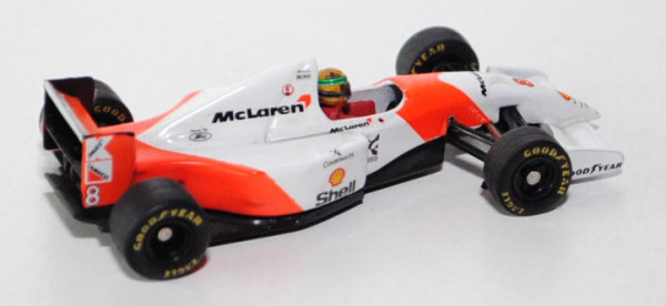 McLaren MP4/8, reinweiß/leuchtrot, Formel 1 Saison 1993, Team: Marlboro McLaren (2. Platz), Nr. 8, F