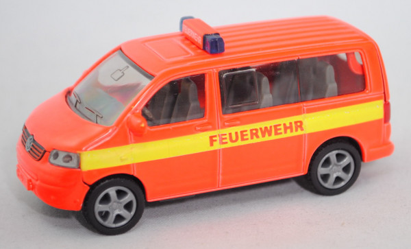 00401 VW T5 Multivan (Typ 7H, Modell 03-09) Feuerwehr-Einsatzleitwagen, leuchthellrot, FEUERWEHR, Li