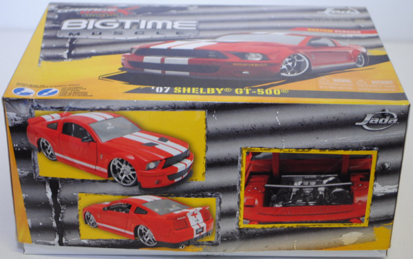 Ford Mustang Shelby GT500 (Typ V, 1. Generation), Modell 2007, rot, Bausatz / Kit, BIGTIME MUSCLE, K