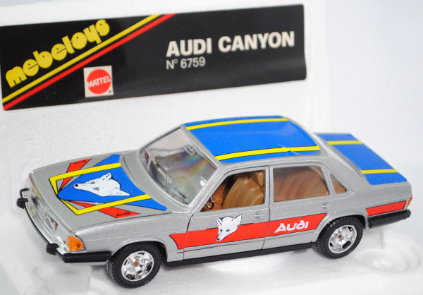 Audi 100 GLS Canyon (C2, Typ 43, Mod. 76-82), silber, mebetoys MATTEL®, 1:25, mb