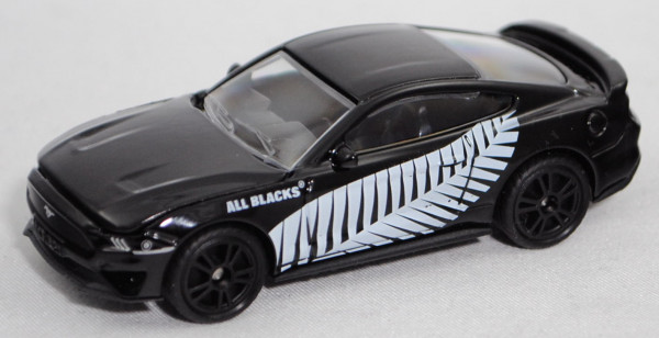 80401 NZ All Blacks Ford Mustang GT Fastback (Modell 2017-), schwarz, SIKU, 1:62, Werbeblister